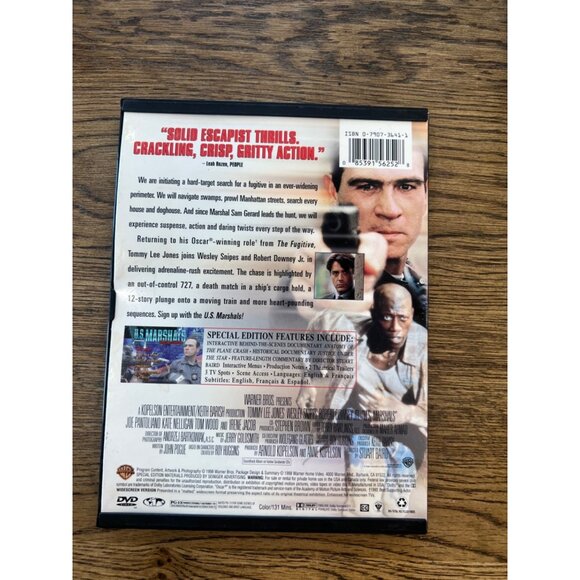 U.S. Marshals 1998 DVD Special Edition Action Thriller Tommy Lee Jones Pre-Owned - Picture 2 of 4